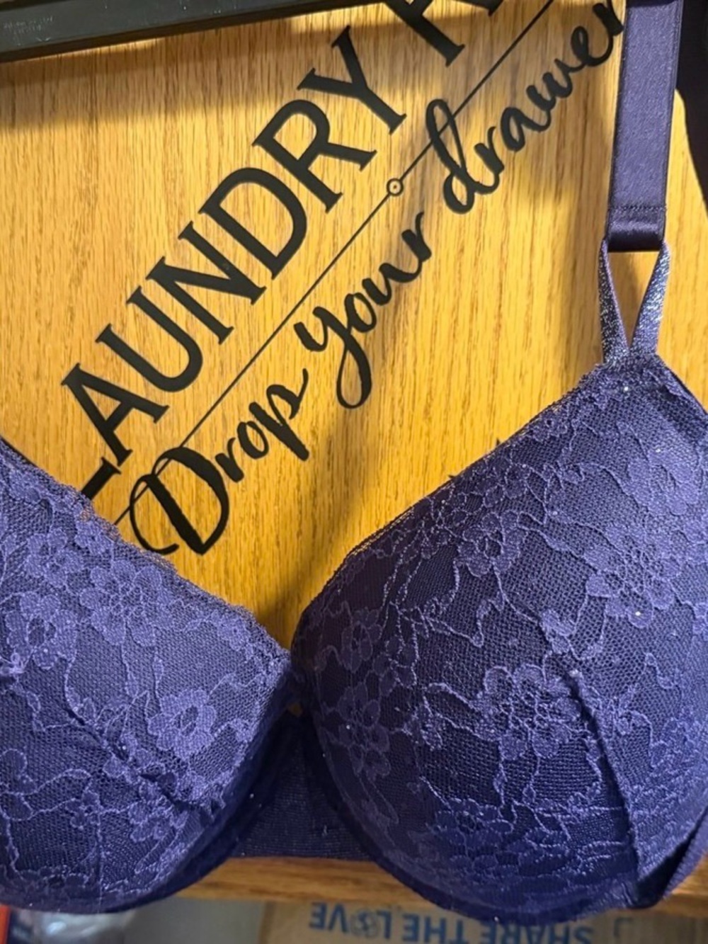 Victoria's Secret Lace Contour Bra in Deep Plum